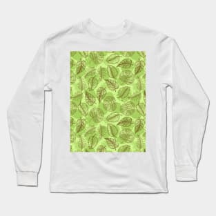 Leaf Line Art Long Sleeve T-Shirt